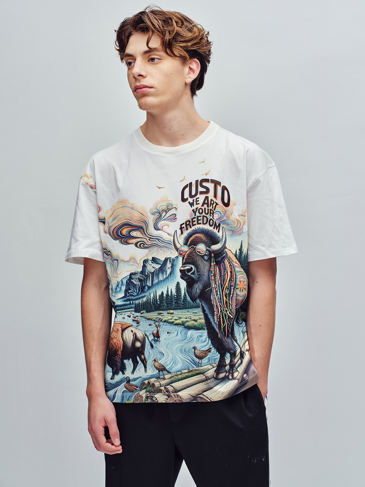 RING BOHEMIAN BUFFALO 1 - Men's T-shirt | Custo Barcelona