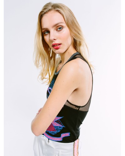 Pixie Black | Sleeveless T-Shirt | Custo Barcelona