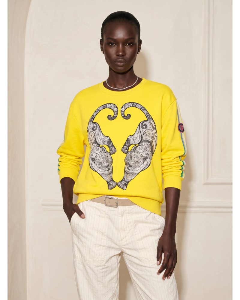 SWEATSHIRT BAS BLACK YELLOW | Custo Barcelona