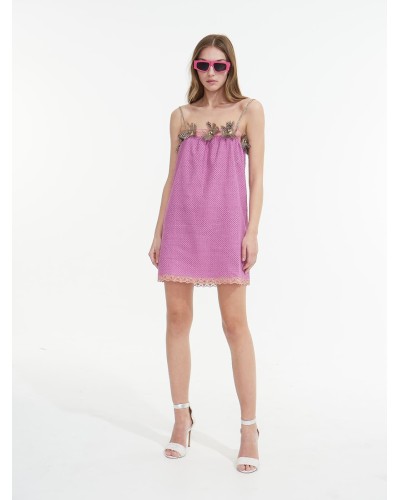 DRESS TINA PLUMAS PINK | Custo Barcelona