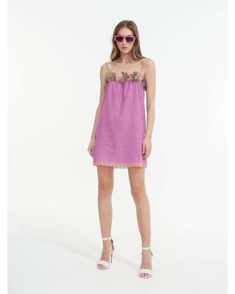 DRESS TINA PLUMAS PINK | Custo Barcelona