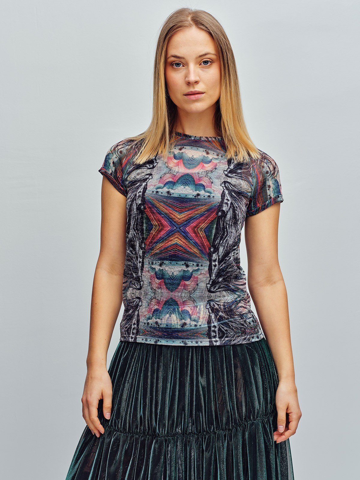 Lea Gown Hair | Short Sleeve | Custo Barcelona