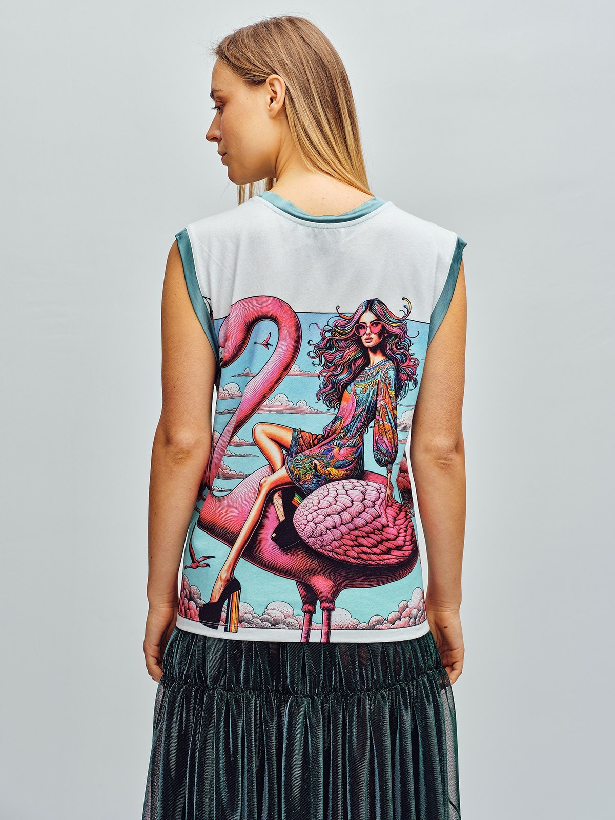 Avril Flamingo Airways | Short Sleeve | Custo Barcelona