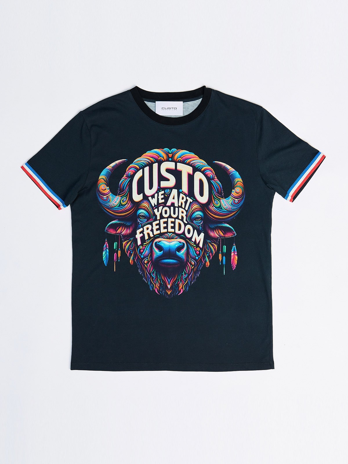 Basic Logo Art Freedom Black - Men’s T-Shirt | Custo Barcelona