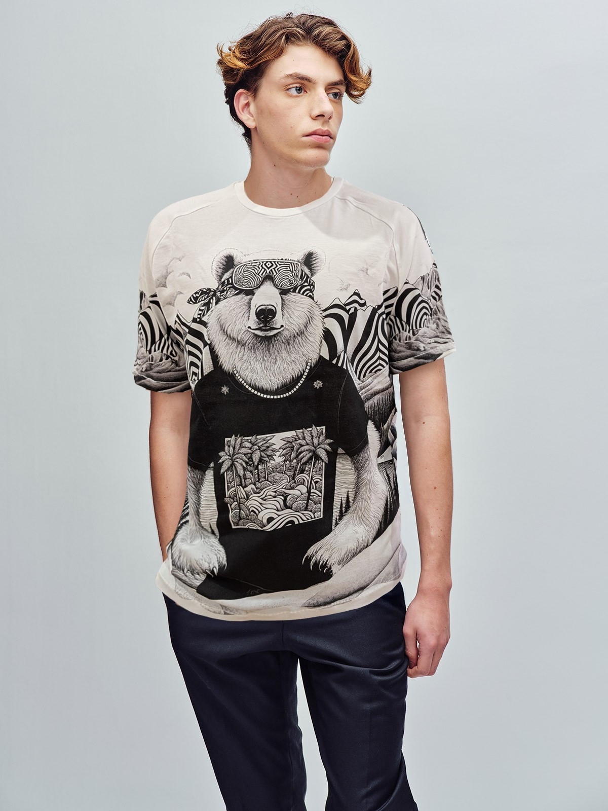 RAN SKI BEAR 16724 - Men’s T-Shirt | Custo Barcelona