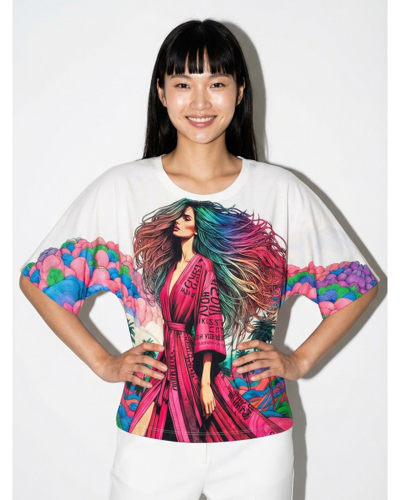 Kate Gown Hair | Women's T-Shirt | Custo Barcelona