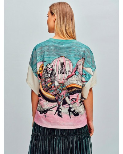 Sinju Flamingo Airways | Short Sleeve | Custo Barcelona