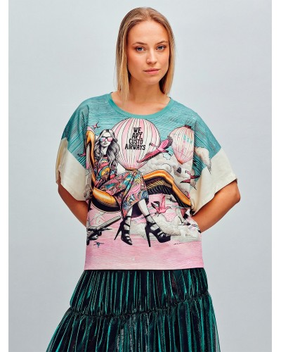 Sinju Flamingo Airways | Short Sleeve | Custo Barcelona