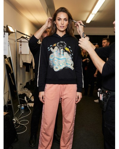 Bas Hood Orange Black - Women's Sweatshirt | Custo Barcelona