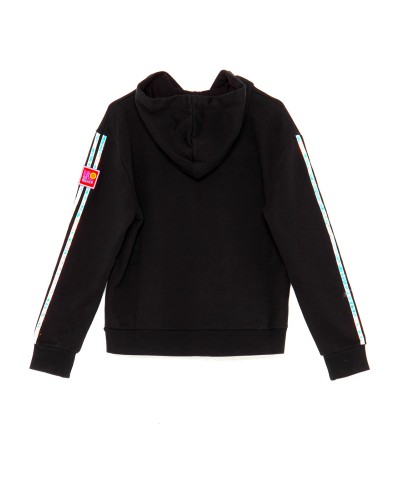 Bas Hood Orange Black - Women's Sweatshirt | Custo Barcelona