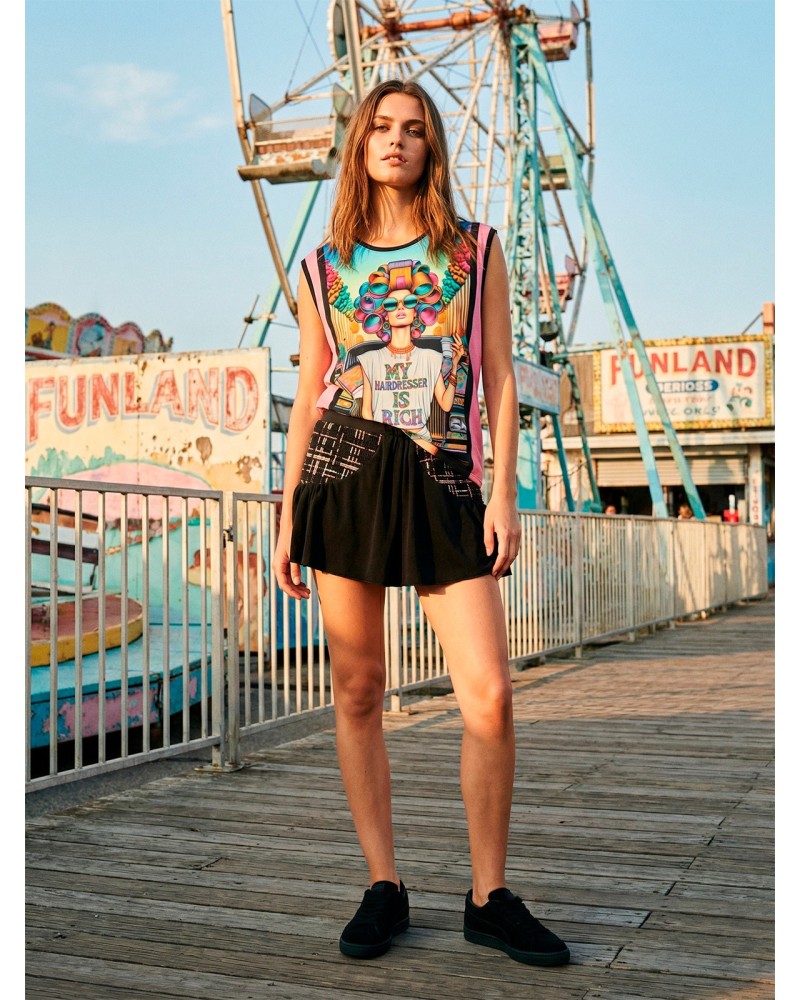 MINI SKIRT PAOLA BLACK