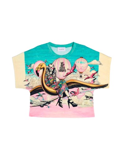 Sinju Flamingo Airways | Short Sleeve | Custo Barcelona