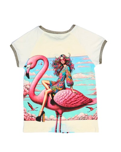 Lea Flamingo Airways | Short Sleeve | Custo Barcelona