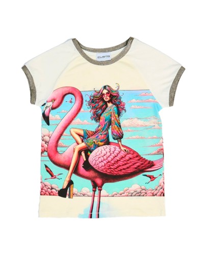 Lea Flamingo Airways | Short Sleeve | Custo Barcelona