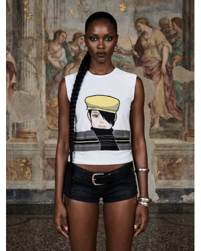 T-SHIRT AVRIL CUT HAT WHITE