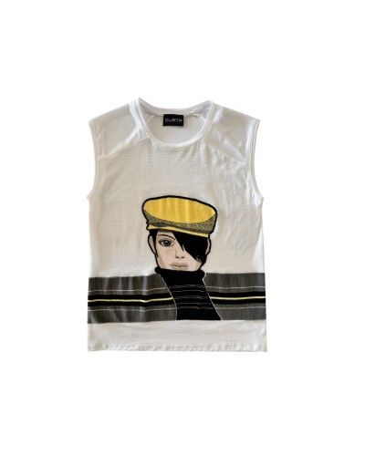T-SHIRT AVRIL CUT HAT WHITE