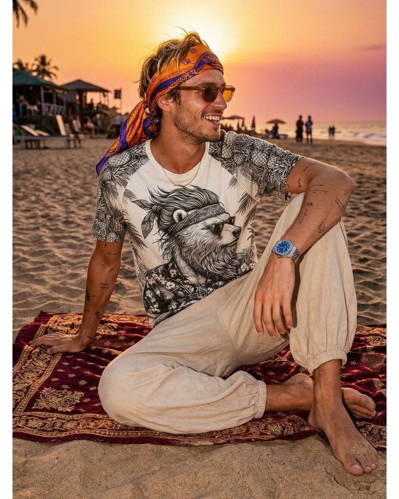 RAN BEARS ACTION 13404 - Men's T-shirt | Custo Barcelona