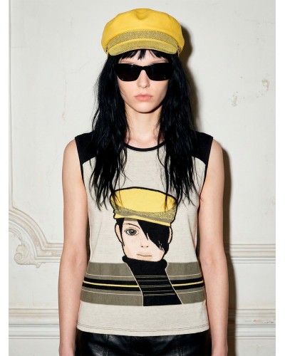 T-SHIRT AVRIL CUT HAT BLACK