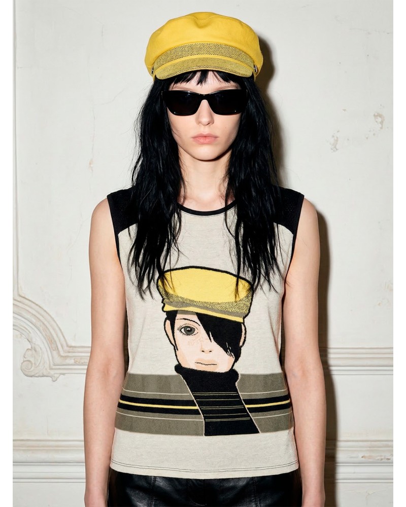 T-SHIRT AVRIL CUT HAT BLACK