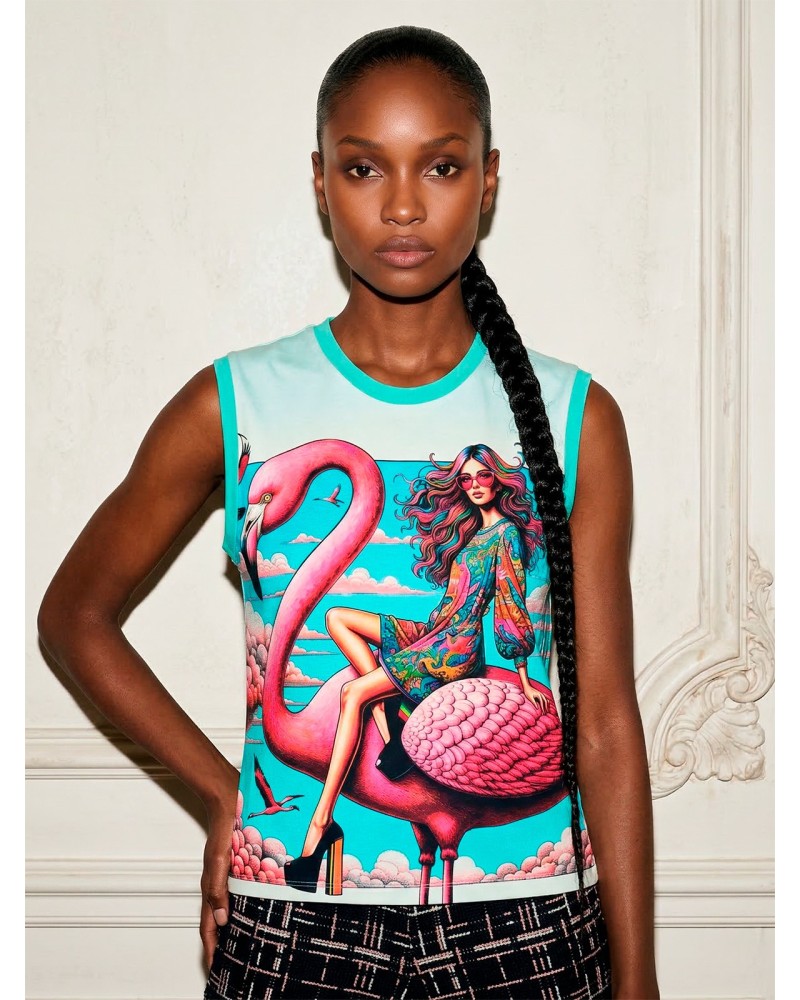 Avril Flamingo Airways | Short Sleeve | Custo Barcelona