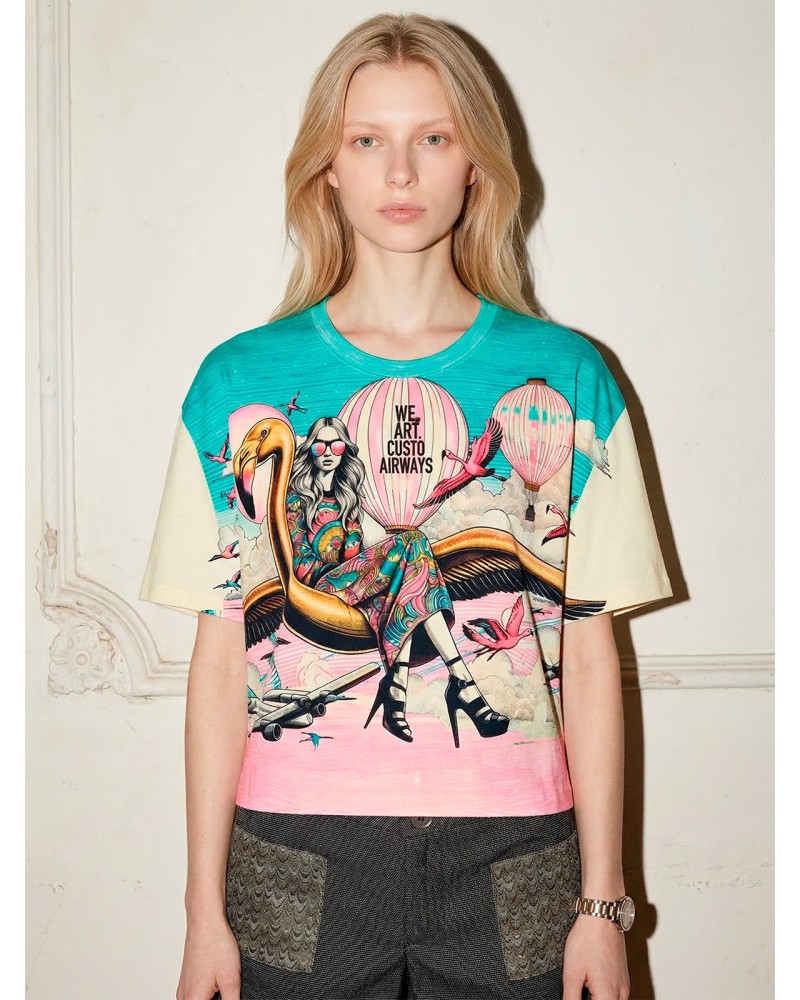 Sinju Flamingo Airways | Short Sleeve | Custo Barcelona