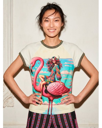 Lea Flamingo Airways | Short Sleeve | Custo Barcelona