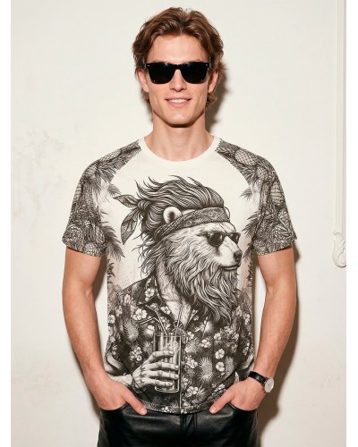 RAN BEARS ACTION 13404 - Men's T-shirt | Custo Barcelona