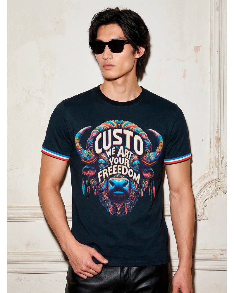 Basic Logo Art Freedom Black - Men’s T-Shirt | Custo Barcelona